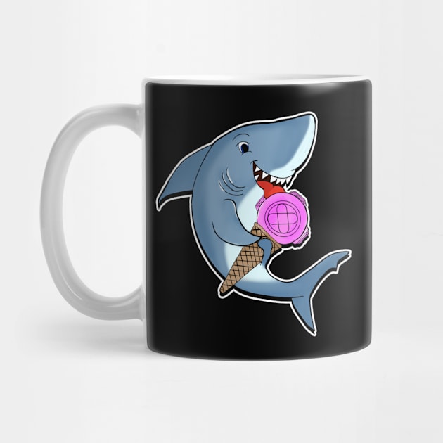 Adorable Shark Licking Ice Cream Cute Shark Lovers by theperfectpresents